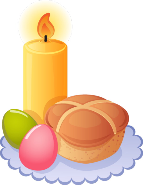 Transparent Easter Religion Paschal Candle Orange Food for Easter