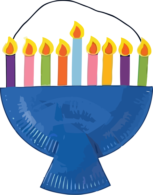 Transparent Hanukkah Birthday candle Event Candle holder for Hanukkah Candle for Hanukkah