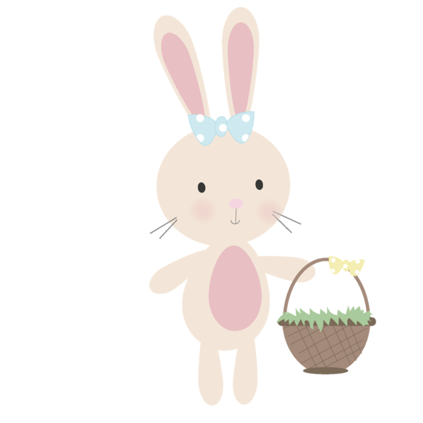 Transparent Easter Bunny Hare Easter Pink for Easter