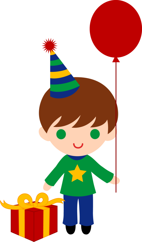 Transparent Birthday Cake Birthday Cartoon Boy Play for Christmas