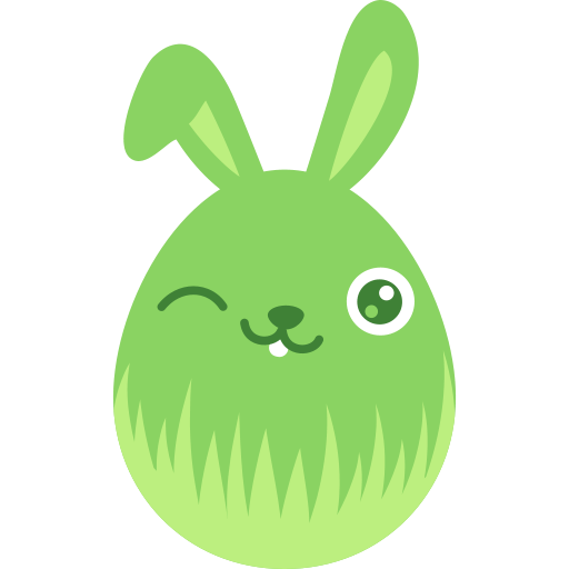 Transparent Easter Bunny Wink Emoticon Plant Food for Easter