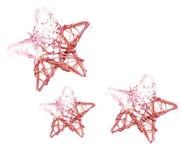 Transparent Christmas Day Drawing Star Pink Holiday Ornament for Christmas