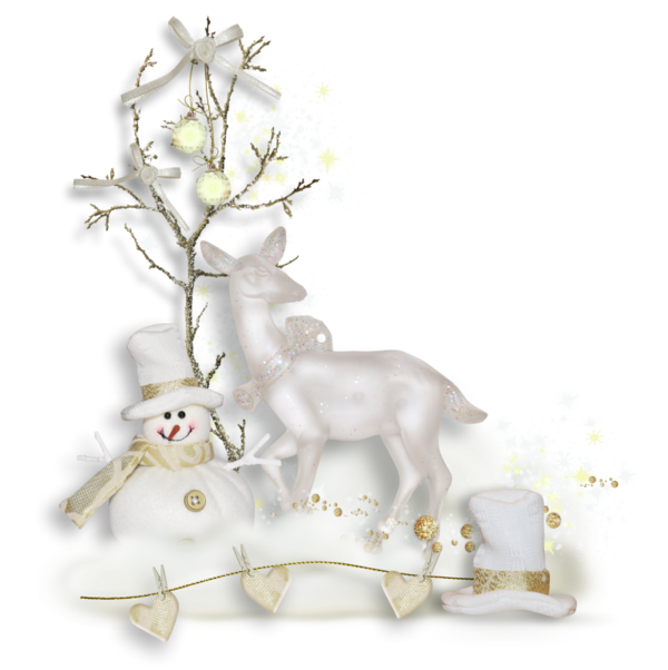 Transparent Christmas Snowman Reindeer Figurine for Christmas
