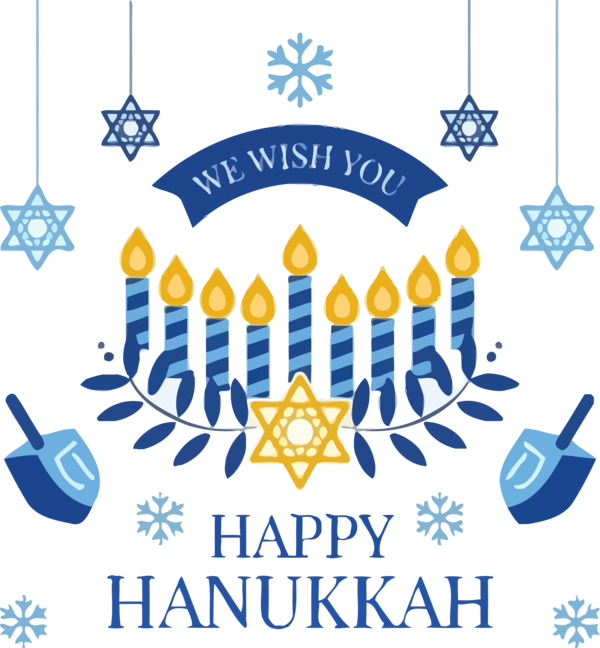 Transparent Hanukkah Line Font Logo for Happy Hanukkah for Hanukkah