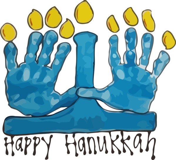 Transparent Hanukkah Hand Celebrating Gesture for Hanukkah Candle for Hanukkah