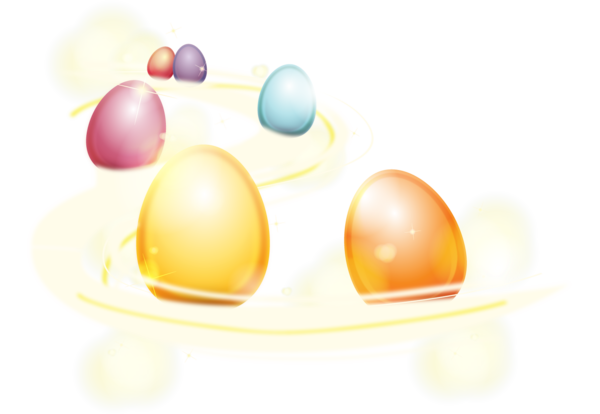 Transparent Easter Bunny Easter Colorful Eggs Easter Egg Yellow for Easter