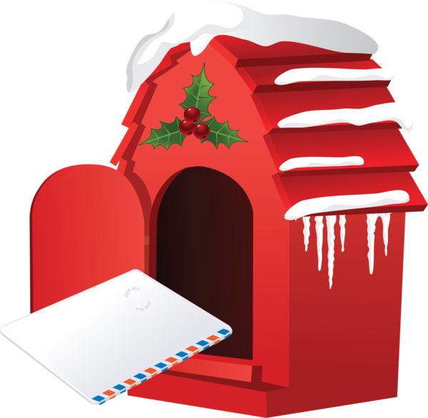 Transparent Christmas Day Logo Envelope Red Architecture for Christmas
