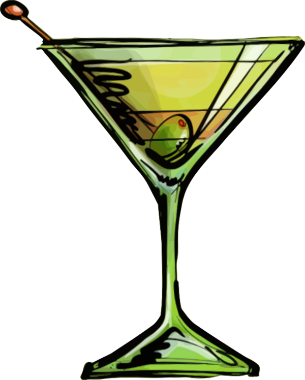 Transparent Martini Cocktail Cosmopolitan Non Alcoholic Beverage Champagne Stemware for New Year