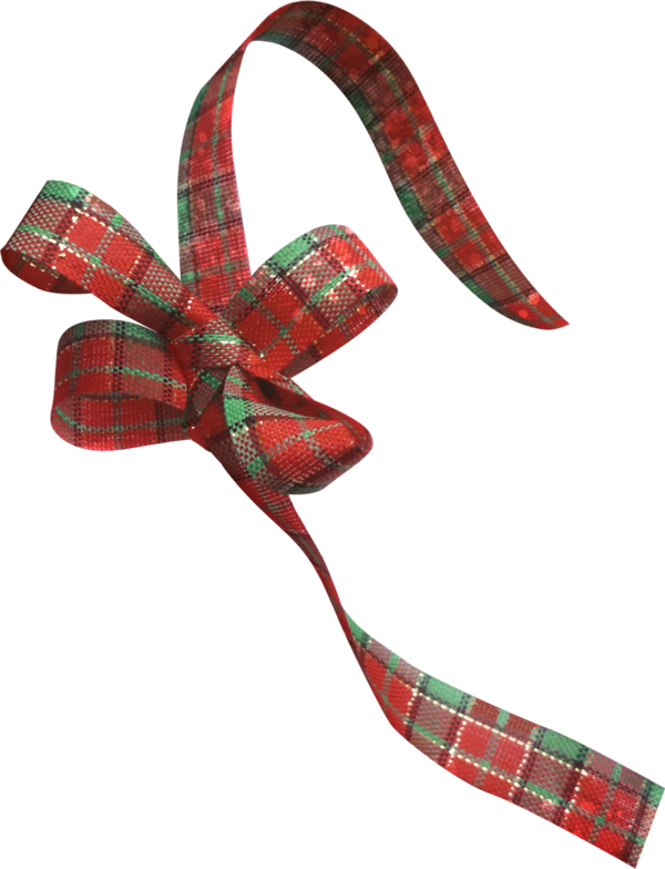 Transparent Ribbon Tartan Woman Christmas Ornament for Christmas