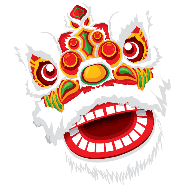 Transparent Lion Lion Dance Dragon Dance Mouth Logo for New Year