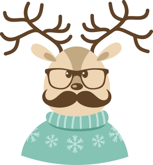 Transparent Santa Claus Reindeer Wedding Invitation Pattern Deer for Christmas