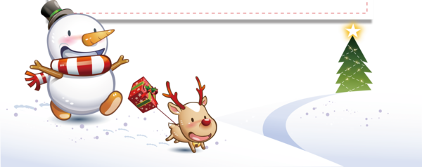 Transparent Snowman Christmas Day Poster Cartoon Reindeer for Christmas
