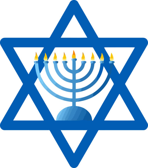 Transparent Hanukkah Line Symbol Logo for Happy Hanukkah for Hanukkah