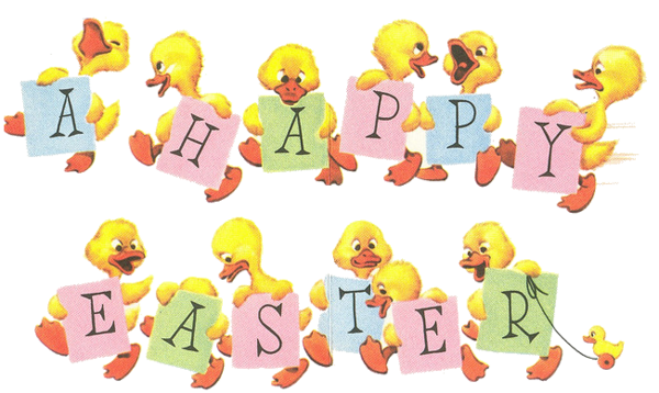 Transparent Easter Bunny Easter Happiness Yellow Text for Easter