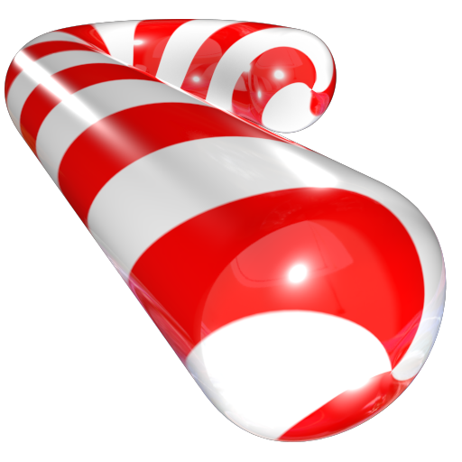 Transparent Candy Cane Polkagris Christmas Bowling Equipment Line for Christmas