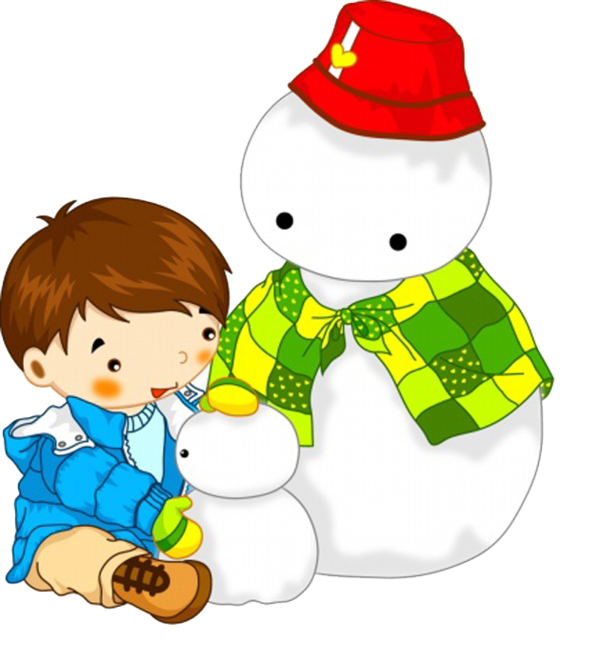 Transparent Child Snowman Cartoon Boy for Christmas