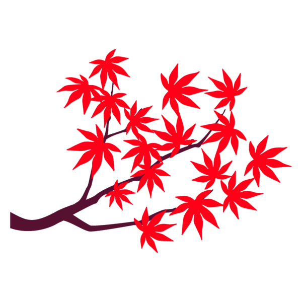 Transparent Thanksgiving Red Leaf Tree for Fall Leaves for Thanksgiving