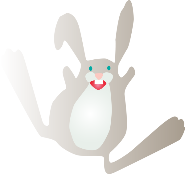 Transparent Easter Bunny Little White Rabbit Hare Rabbit for Easter