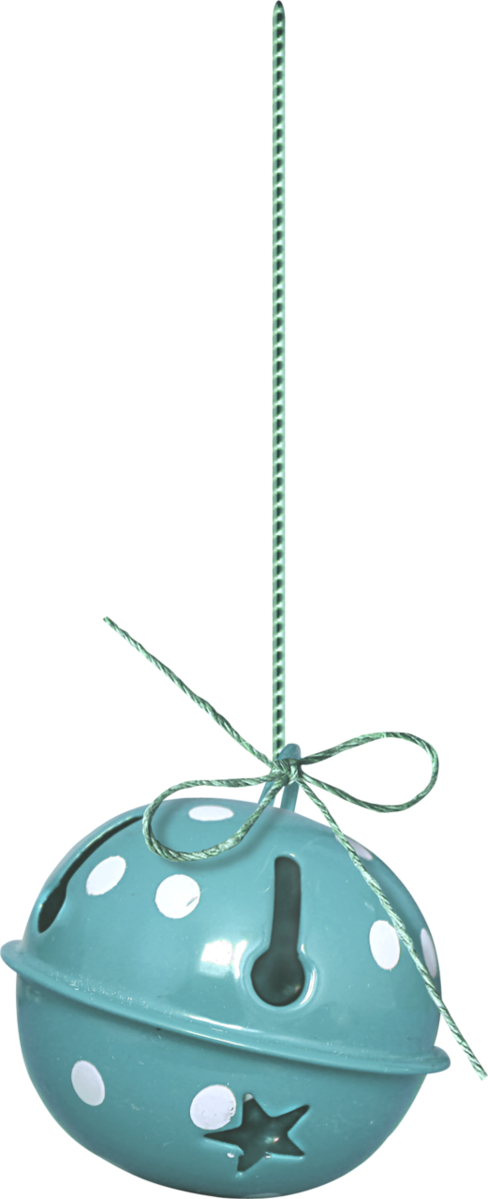 Transparent Bell Christmas Day Jingle Bell Turquoise Holiday Ornament for Christmas