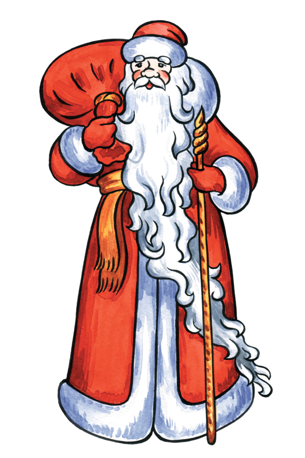Transparent Ded Moroz Snegurochka Santa Claus Christmas Ornament Profession for Christmas