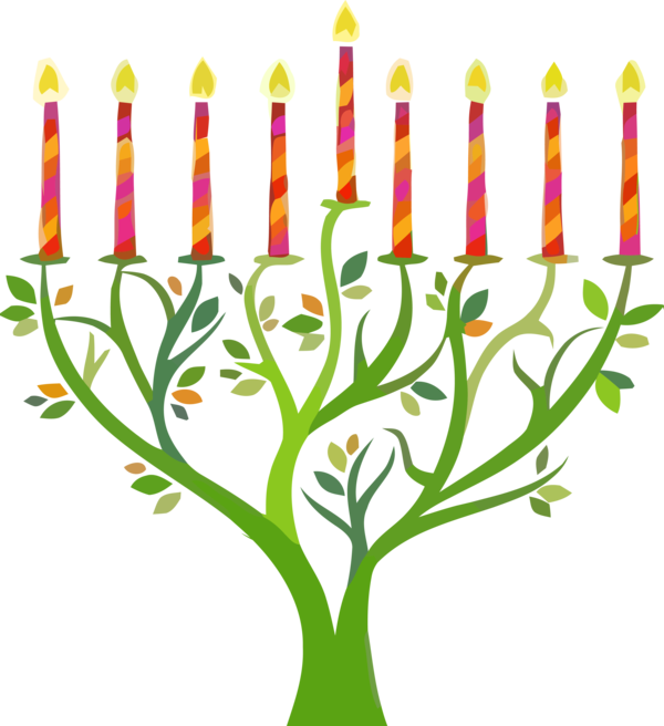 Transparent Hanukkah Menorah Candle holder Plant for Hanukkah Candle for Hanukkah