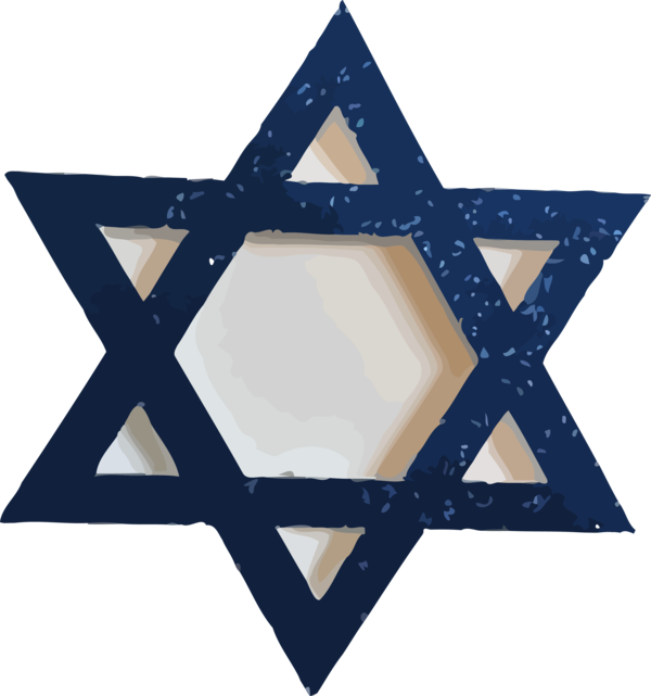 Transparent Hanukkah Cobalt blue Triangle Triangle for Happy Hanukkah for Hanukkah