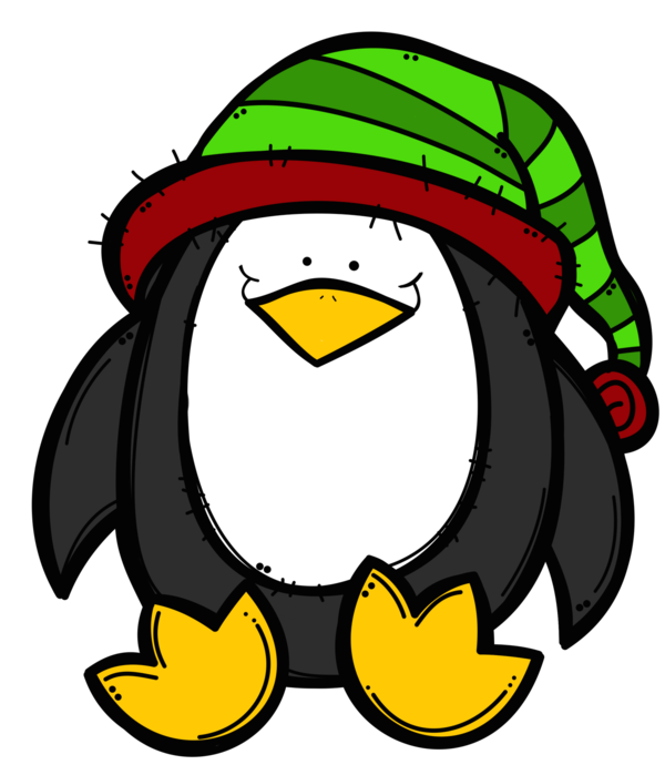Transparent Penguin Christmas Creativity Flightless Bird Yellow for Christmas