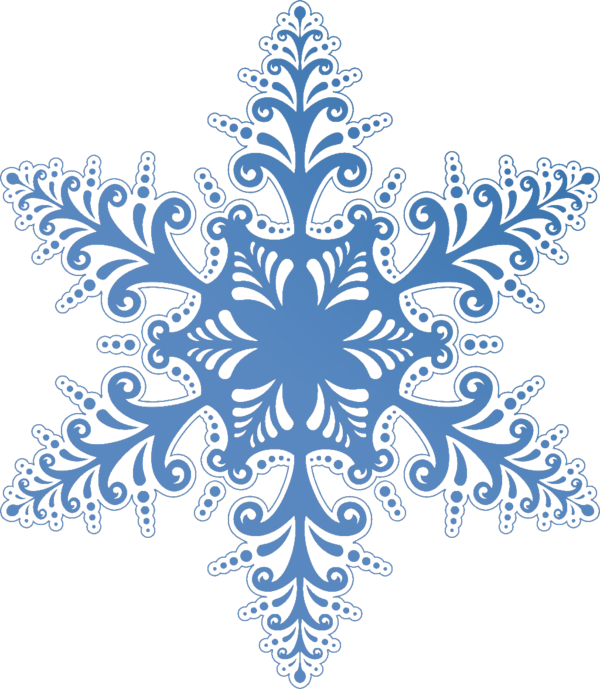 Transparent Snowflake Snow Ice Crystals Blue Visual Arts for Christmas