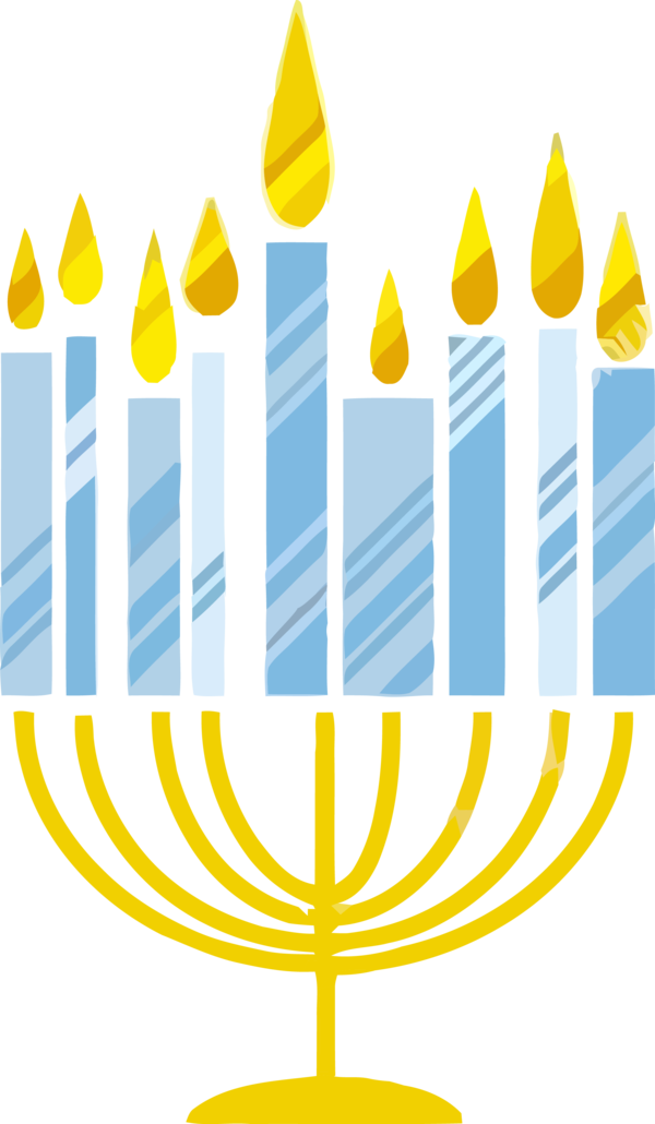 Transparent Hanukkah Yellow Line for Hanukkah Candle for Hanukkah