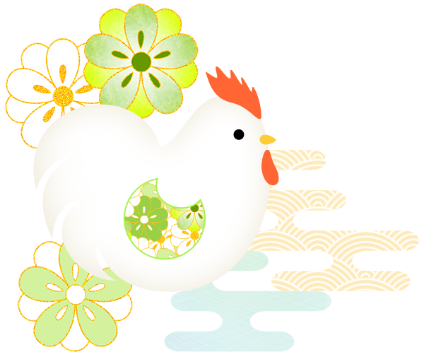 Transparent Rooster Chicken Easter Bird for Easter