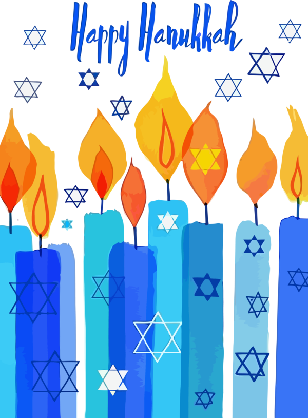 Transparent Hanukkah Line Birthday candle for Hanukkah Candle for Hanukkah