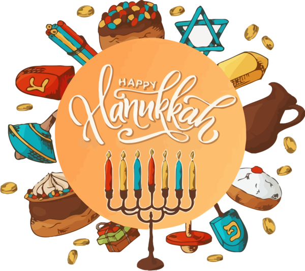 Transparent Hanukkah Cartoon Celebrating for Happy Hanukkah for Hanukkah