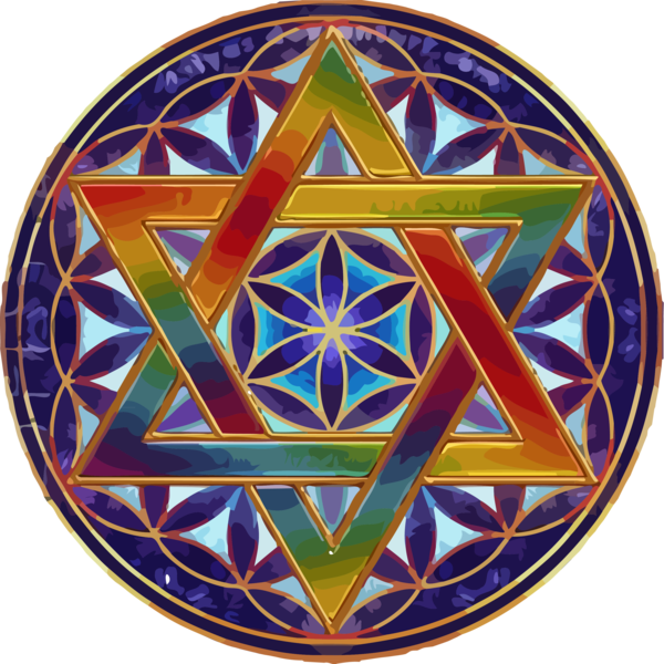 Transparent Hanukkah Symbol Pattern Triangle for Happy Hanukkah for Hanukkah
