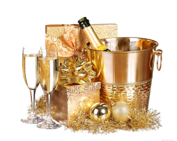Transparent Champagne New Year New Years Eve Brass for New Year