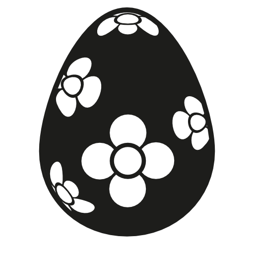 Transparent Easter Egg Easter Egg Black Circle for Easter
