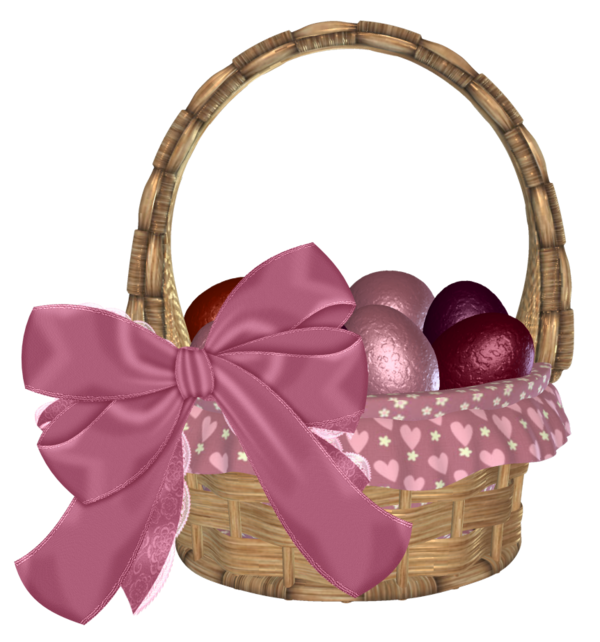 Transparent Easter Bunny Easter Easter Egg Pink Basket for Easter
