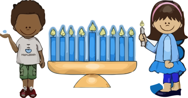 Transparent Hanukkah Cartoon Child Sharing for Happy Hanukkah for Hanukkah