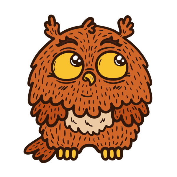 Transparent Thanksgiving Orange Cartoon Owl for Thanksgiving Owl for Thanksgiving