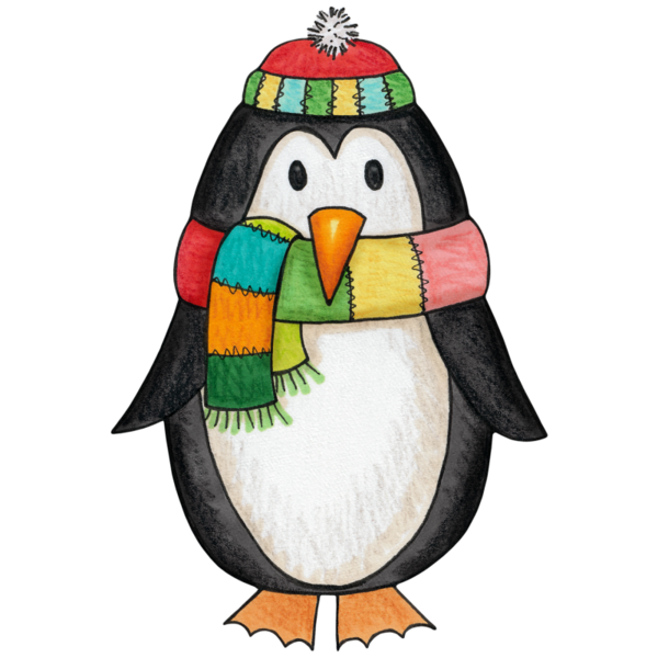 Transparent Vocabulary Word Wall Learning Bird Penguin for Christmas