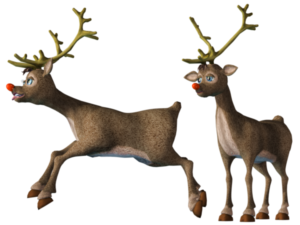 Transparent Rudolph Reindeer Christmas Elk Wildlife for Christmas