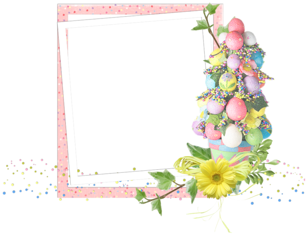 Transparent Easter Animation Easter Egg Picture Frame Petal for Easter