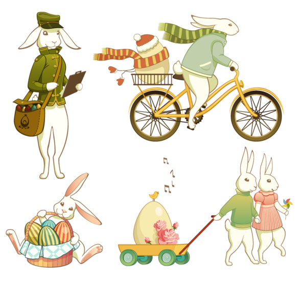 Transparent Easter Bunny Tshirt Easter Bicycle Area for Easter