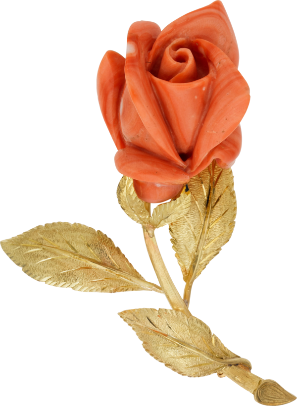 Transparent Garden Roses Rose Brooch Flower Peach for Valentines Day