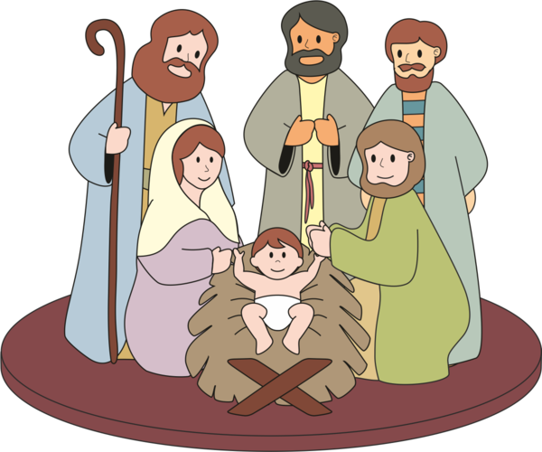 Transparent Nativity Of Jesus Color Drawing Cartoon Male for Christmas