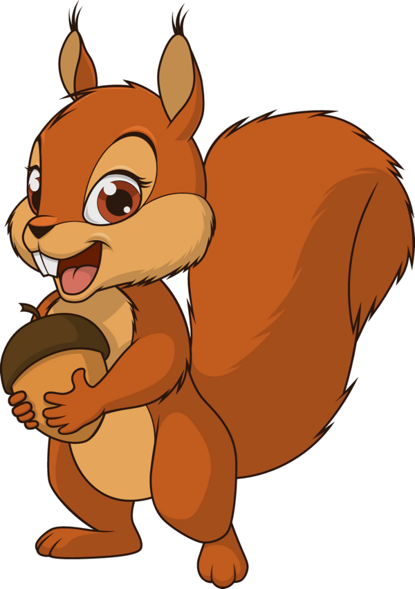 Transparent Thanksgiving Cartoon Squirrel Tail for Acorns for Thanksgiving