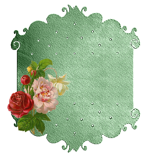 Transparent Floral Design Flower Petal Green for Valentines Day