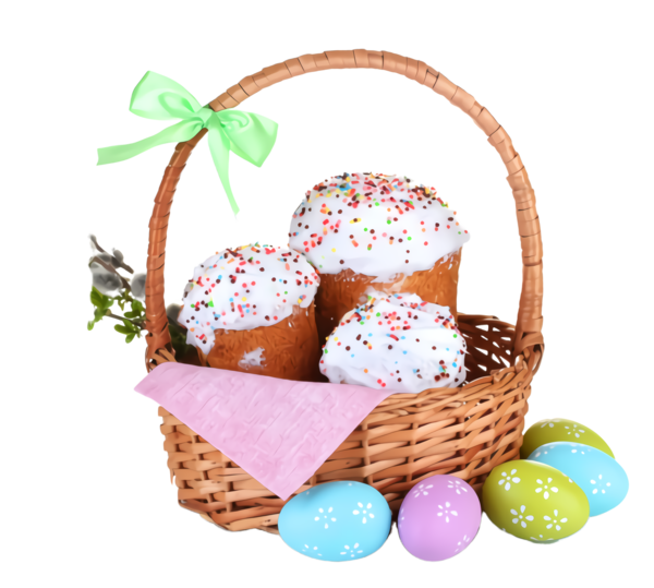 Transparent Gift Basket Easter Food for Easter