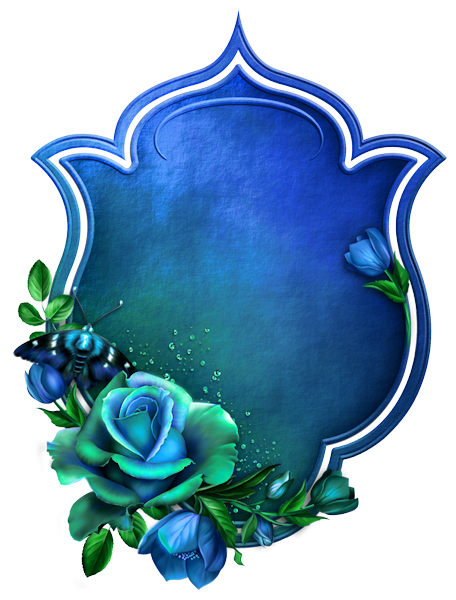 Transparent Picture Frames Rose Flower Blue Rose Plant for Valentines Day