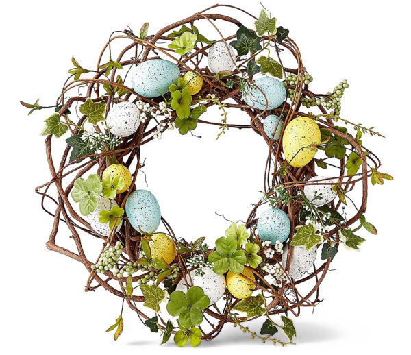 Transparent Wreath Easter Floral Design Flower Arranging for Easter