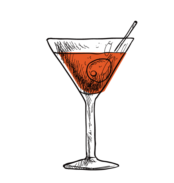Transparent Cocktail Juice Martini Cosmopolitan Champagne Stemware for New Year